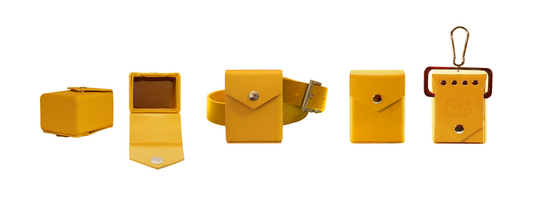Ra Yellow Deck Box - Hard Shell - Textured Vegan Leather LDB Duel