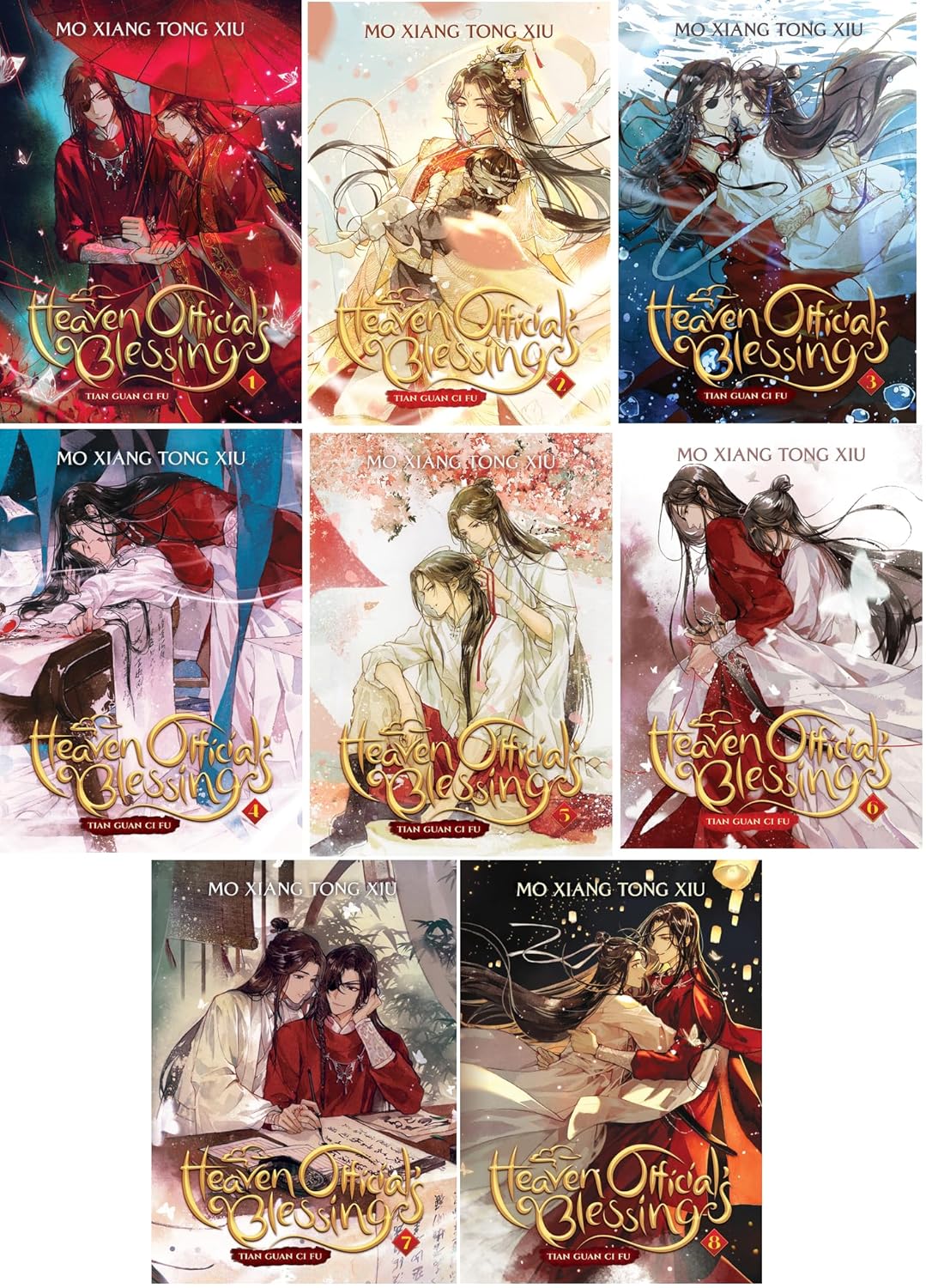 Heaven Official's Blessing: Tian Guan Ci Fu, Complete Series Novel Set (Vol. 1-8)
