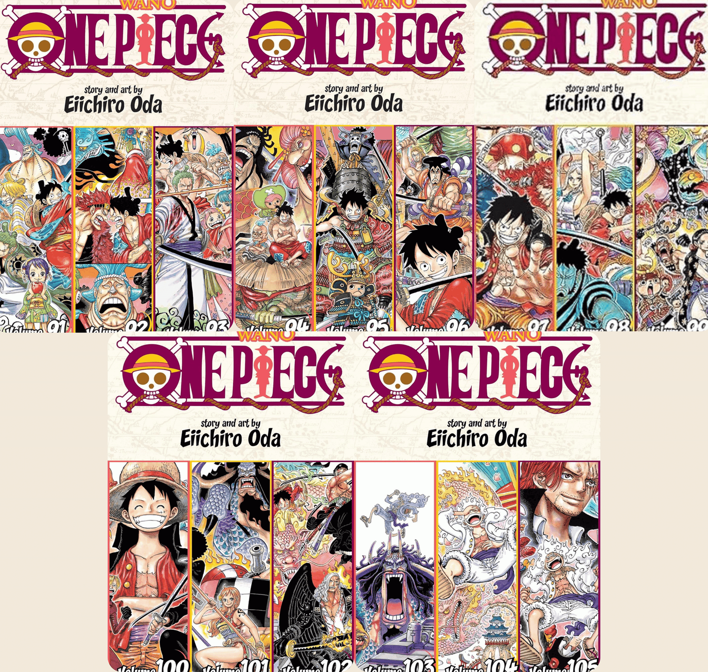One Piece Wano Arc Manga Omnibus Set (Vol. 31-35)