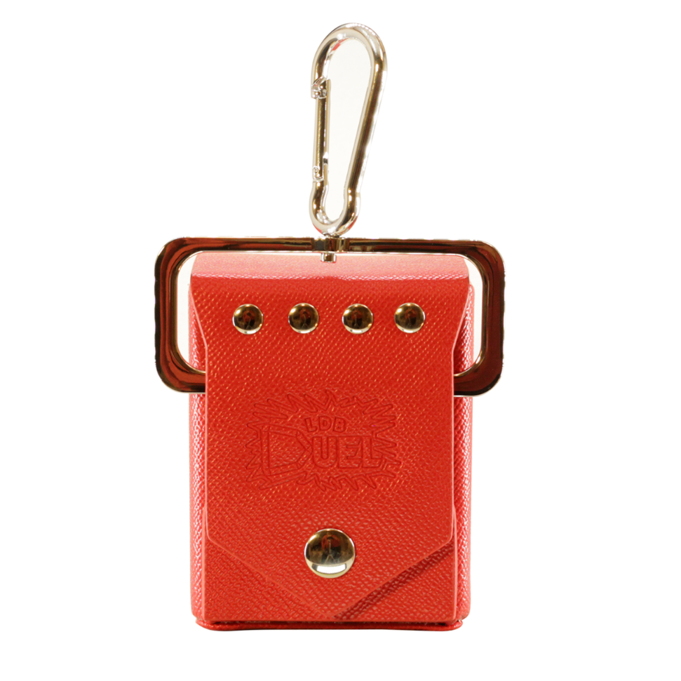 Red Mach 2 Deck Box - Hard Shell - Textured Vegan Leather LDB Duel