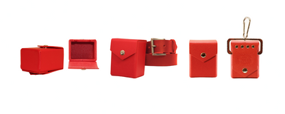 Red Mach 2 Deck Box - Hard Shell - Textured Vegan Leather LDB Duel