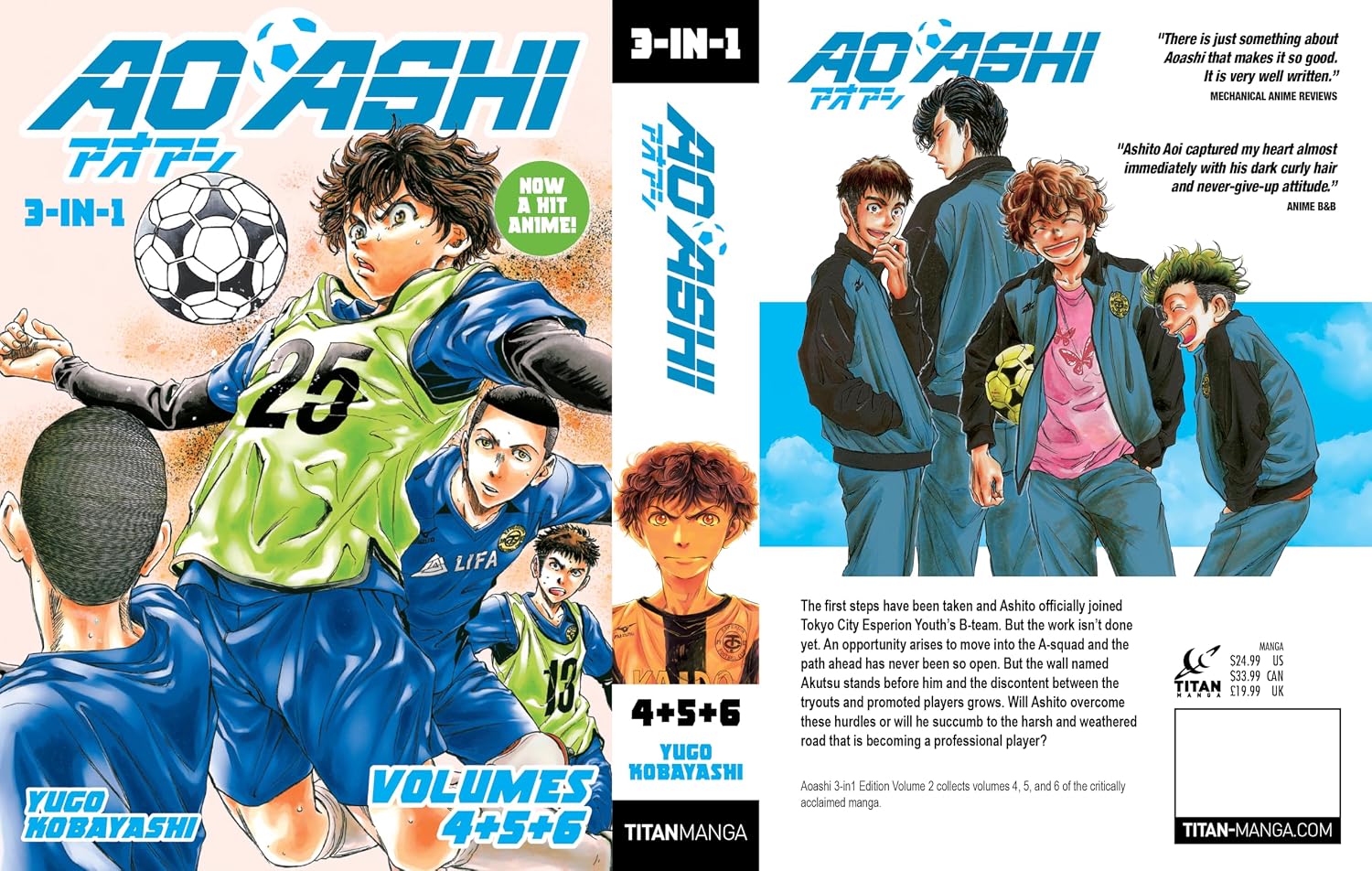 Aoashi (3-in-1 Edition) Volume 2 (Vols. 4, 5, 6) (Pre-Order) Titan Manga