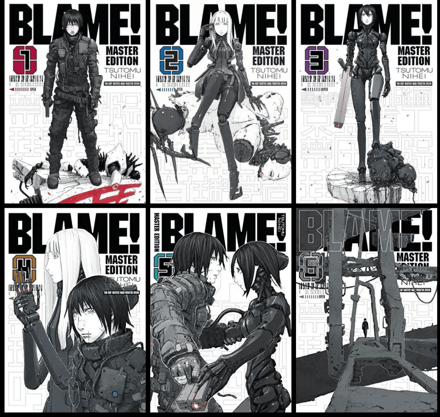 BLAME! Master Edition Complete Series Manga Set (Vols. 1-6) The One-Shot Manga Cafe