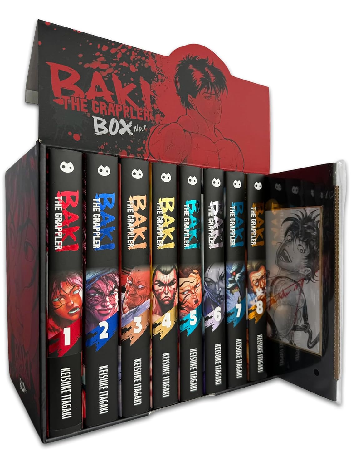 Baki The Grappler (Perfect Edition) Box Set No. 1: Vol. 1-8 + Exclusive Shikishi Board Kodama Tales