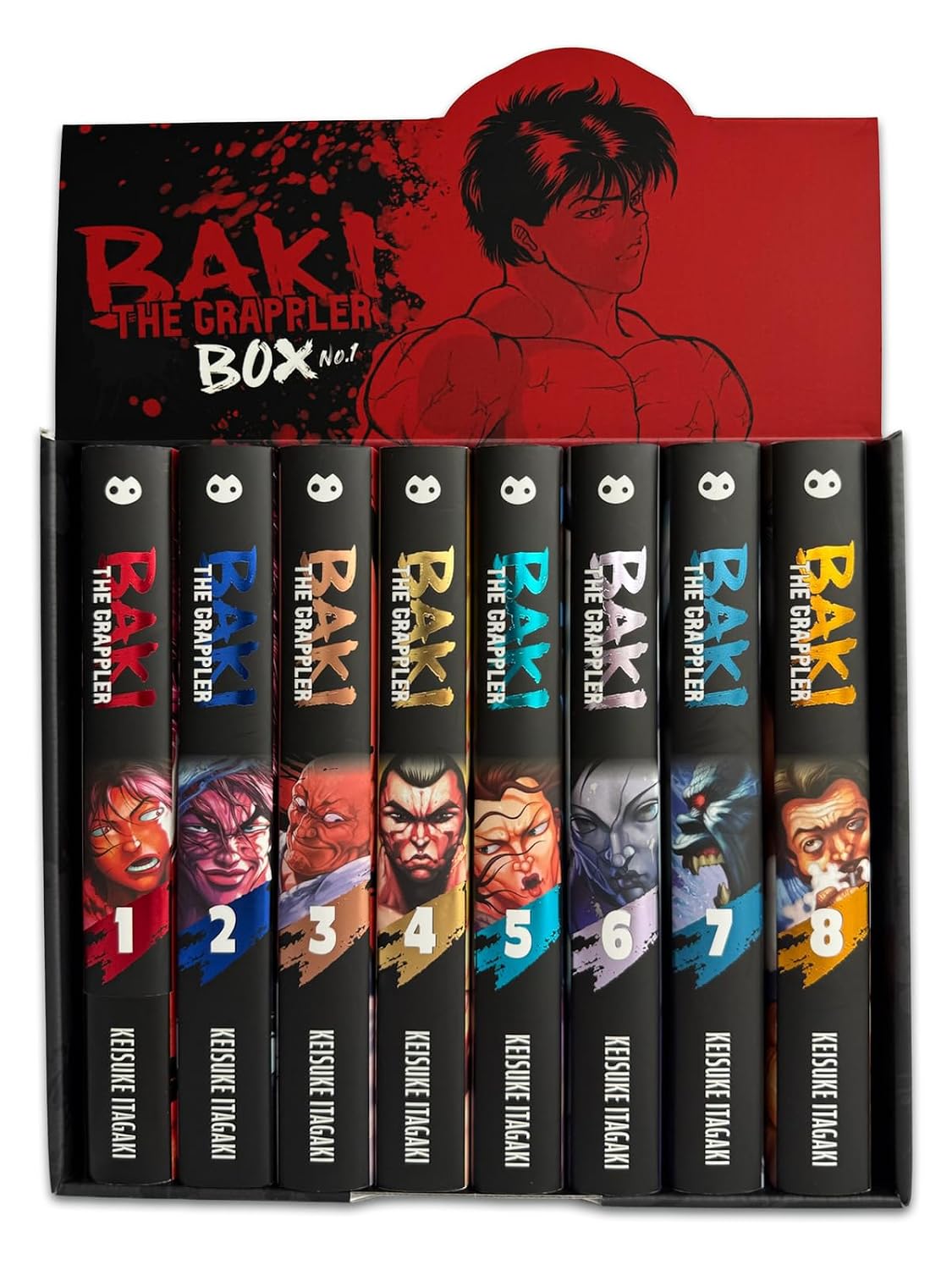 Baki The Grappler (Perfect Edition) Box Set No. 1: Vol. 1-8 + Exclusive Shikishi Board Kodama Tales