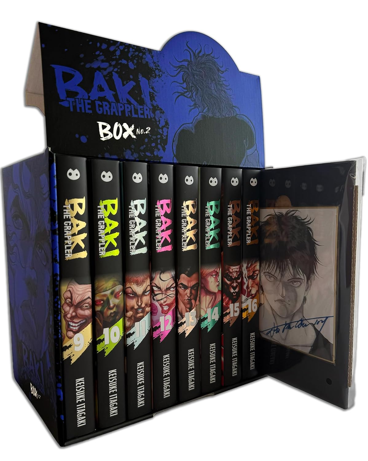 Baki The Grappler (Perfect Edition) Box Set No. 2 (Vol. 9-16 + Exclusive Shikishi Board) Kodama Tales