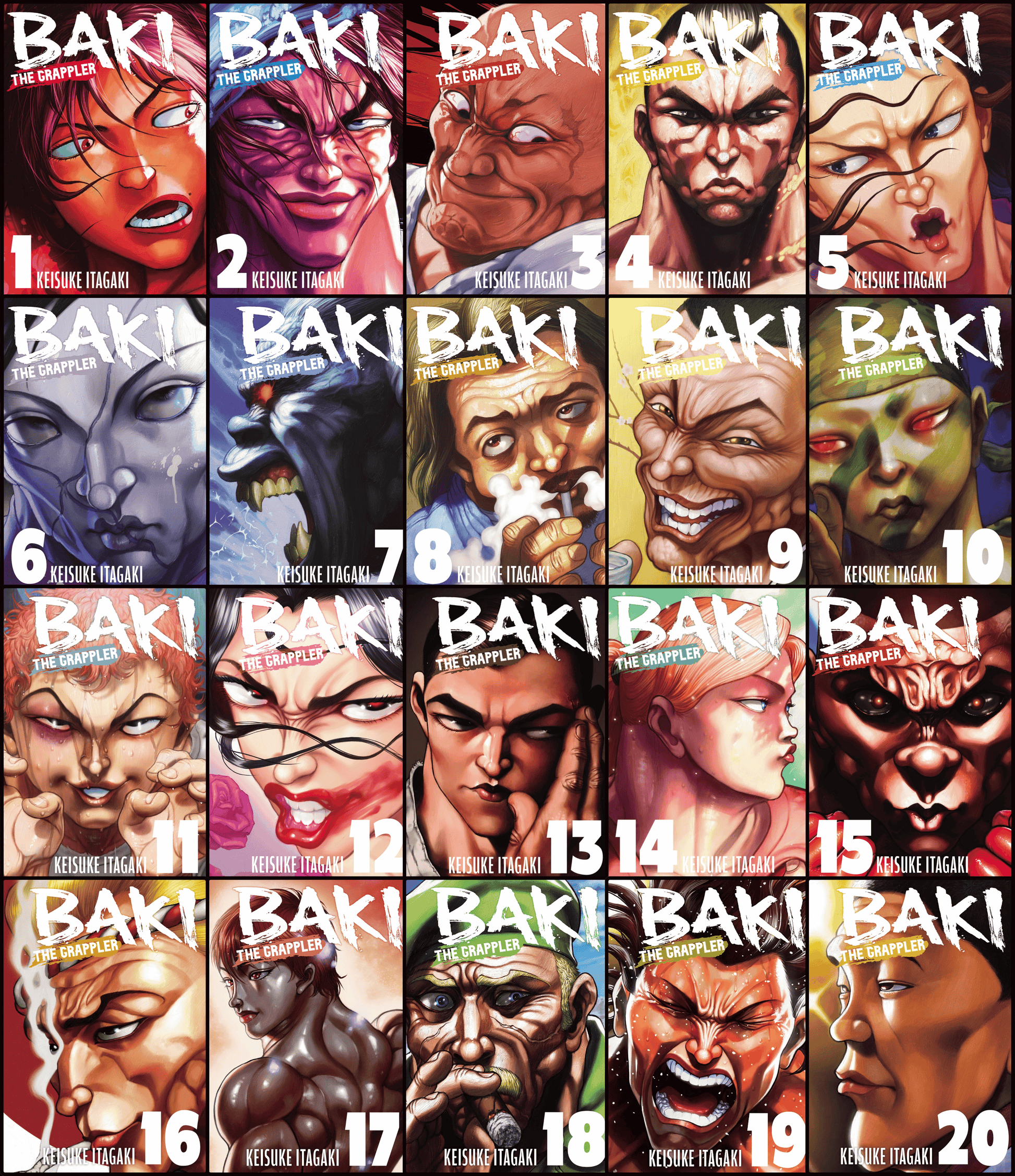 Baki the Grappler (Perfect Edition) Manga Set (Vols. 1-20) Kodama Tales