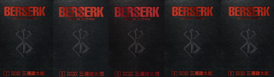Berserk Deluxe Edition, Black Swordsman + Golden Age Arc Manga Bundle (Vol. 1-5)