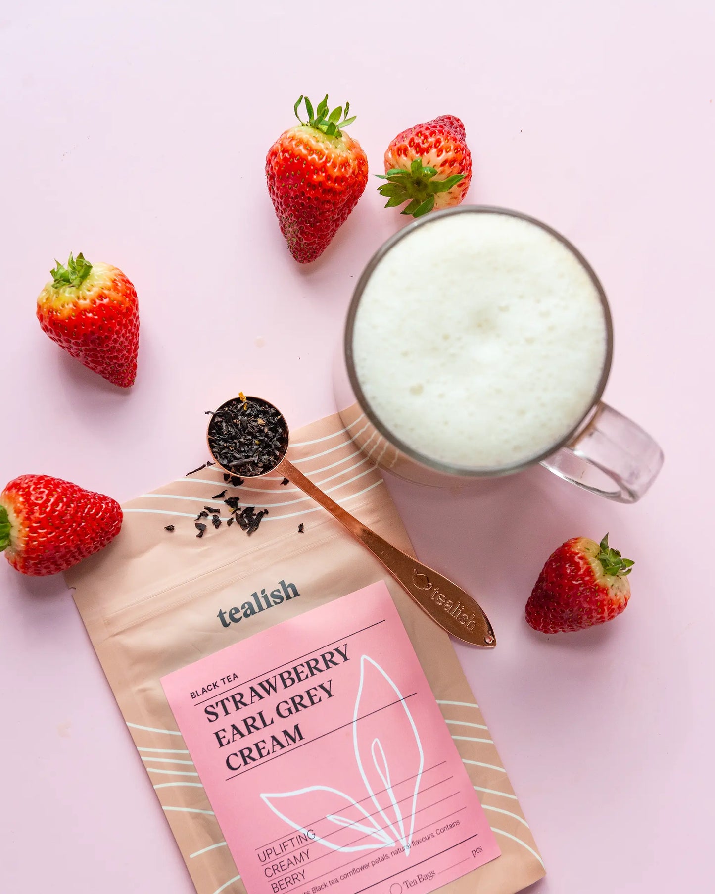 Tealish Strawberry Earl Grey Cream Black Tea Tealish
