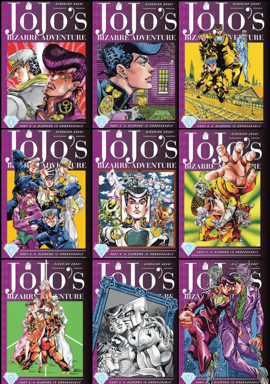 JoJo's Bizarre Adventure: Part 4--Diamond Is Unbreakable, Complete Manga Set (Vols. 1-9) The One-Shot Manga Cafe