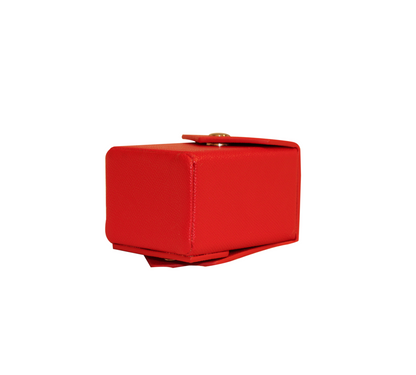 Red Mach 2 Deck Box - Hard Shell - Textured Vegan Leather LDB Duel