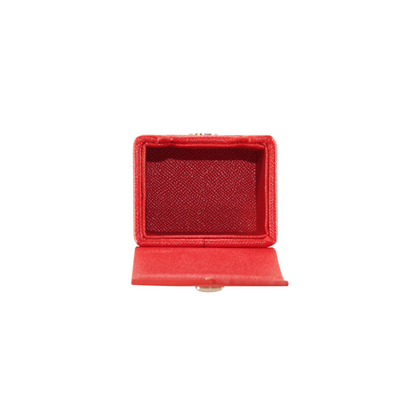 Red Mach 2 Deck Box - Hard Shell - Textured Vegan Leather LDB Duel