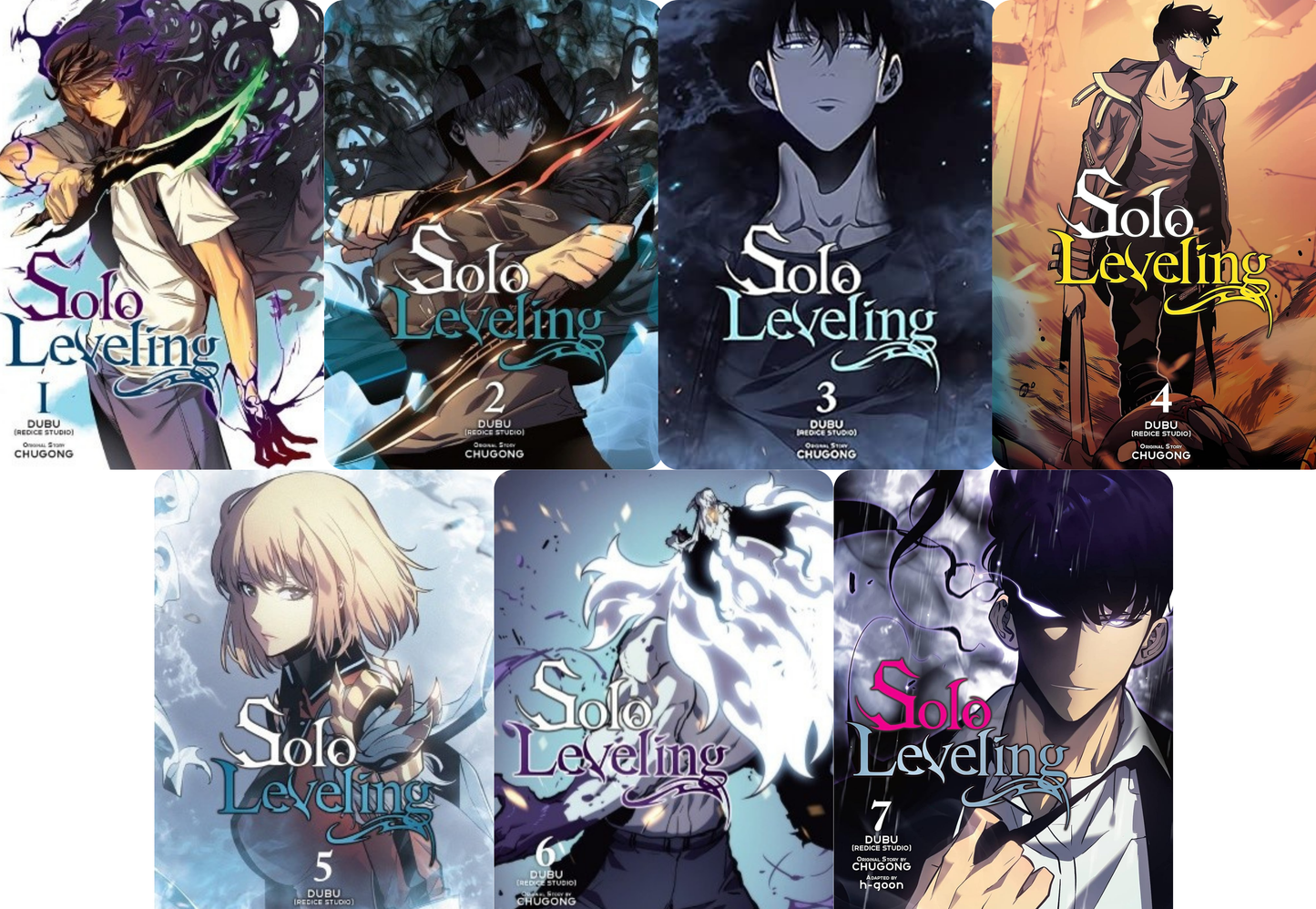 Solo Leveling, Complete Season 1 and 2 Manhwa Set (Vol. 1~7)