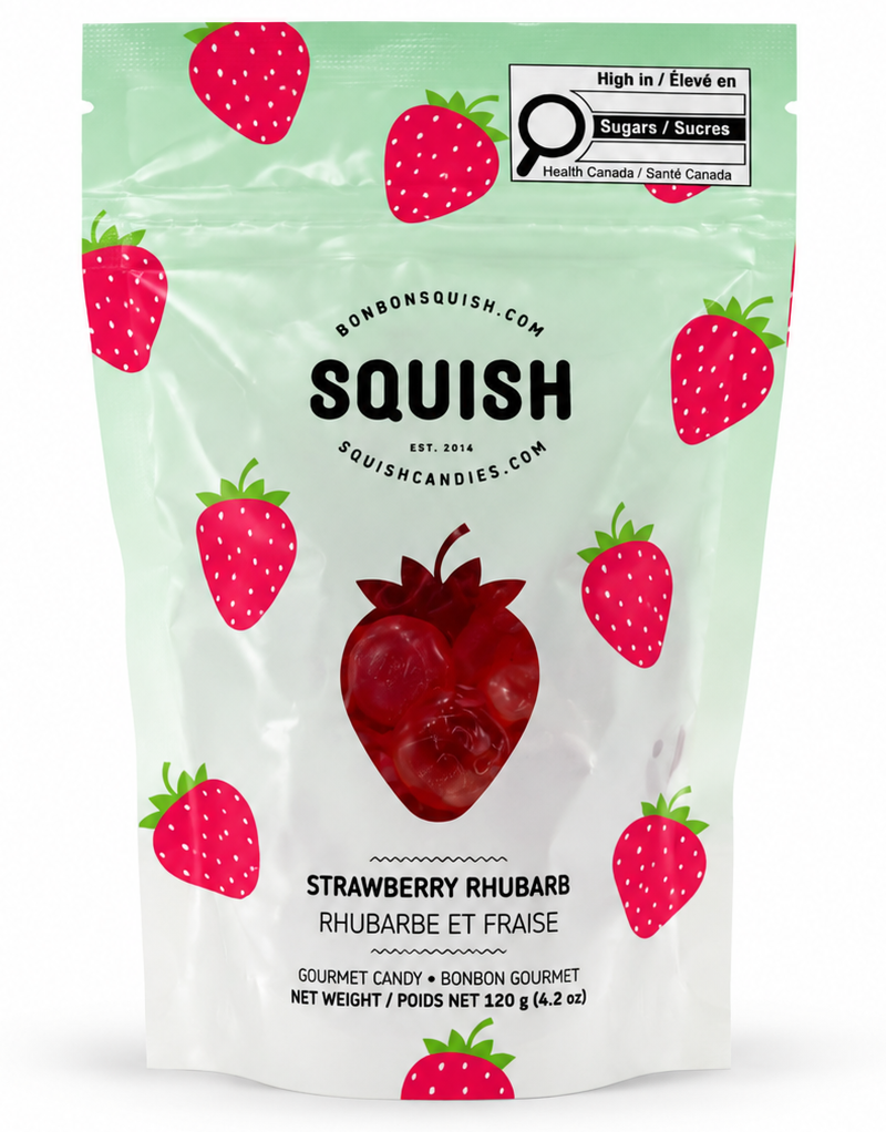 SQUISH Strawberry Rhubarb Gummies SQUISH Candies Canada