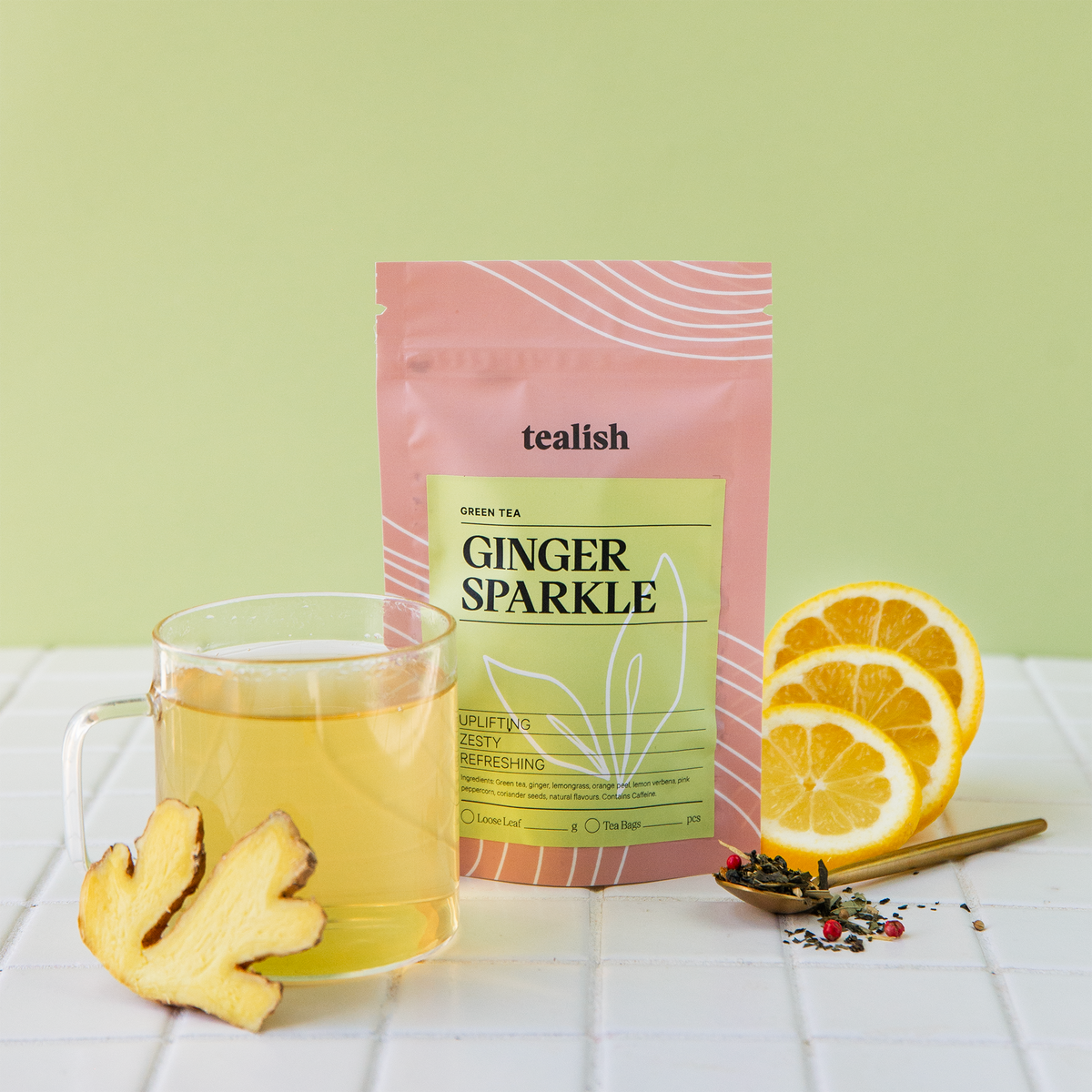 Tealish Ginger Sparkle Green Tea Tealish