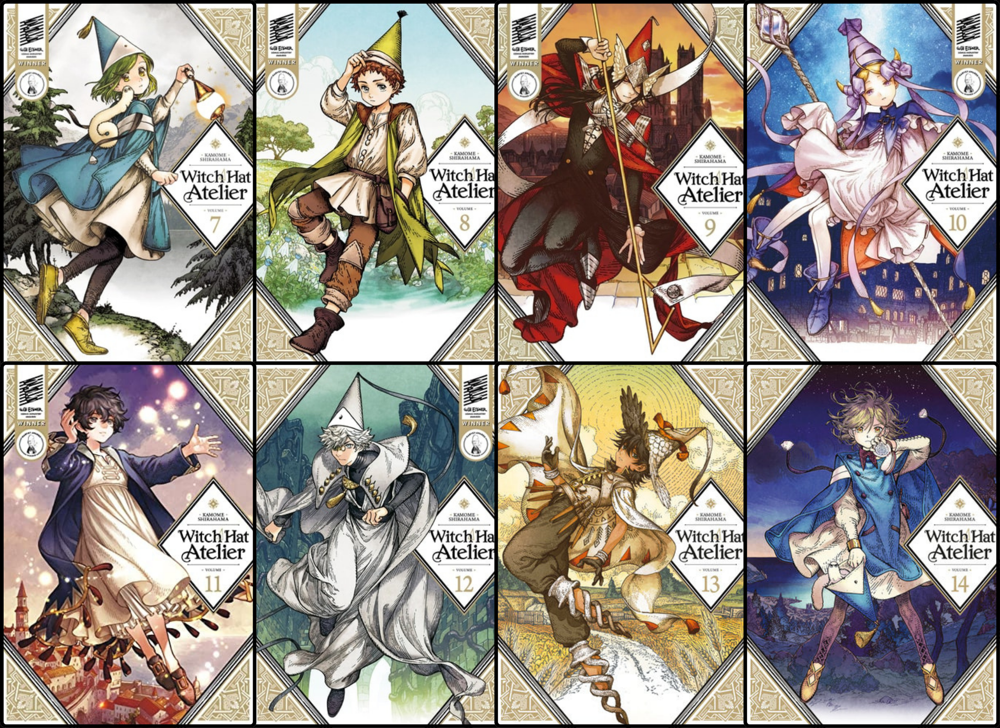 Witch Hat Atelier: Great Hall to Valance Leech Arc Manga Set (Vol. 7-14) The One-Shot Manga Cafe