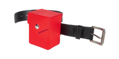 Red Deck Box + Belt Loop - Hard Shell - Faux Leather LDB Duel