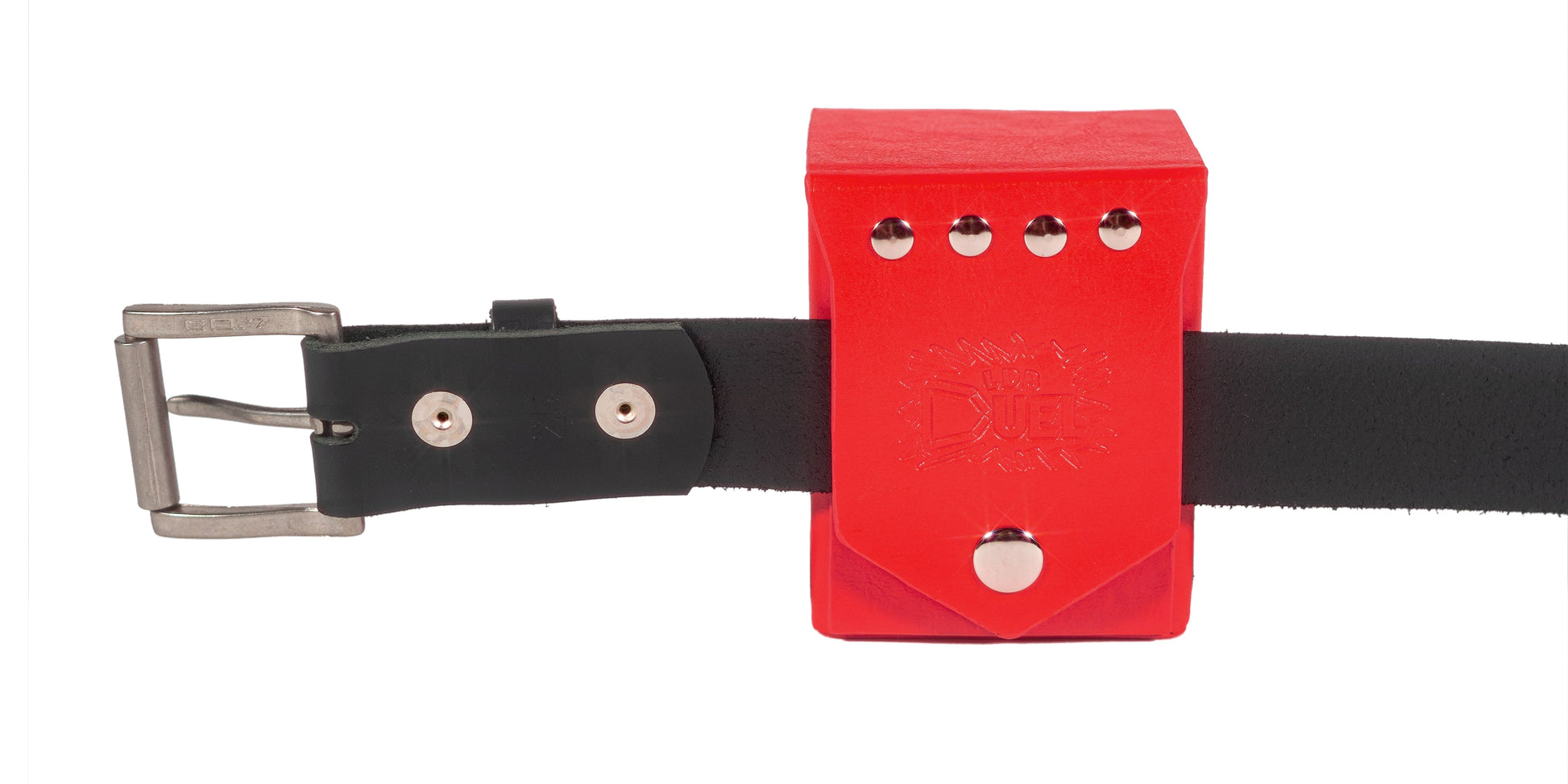 Red Deck Box + Belt Loop - Hard Shell - Faux Leather LDB Duel