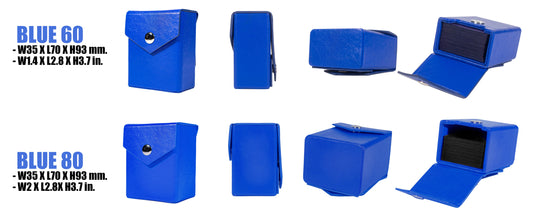 Kaiba Blue Deck Box + Belt Loop - Hard Shell - Faux Leather LDB Duel