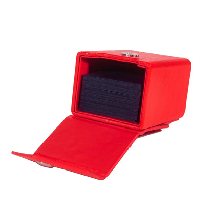 Red Deck Box + Belt Loop - Hard Shell - Faux Leather LDB Duel