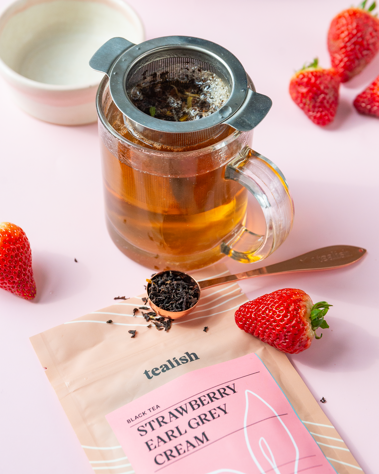 Tealish Strawberry Earl Grey Cream Black Tea Tealish
